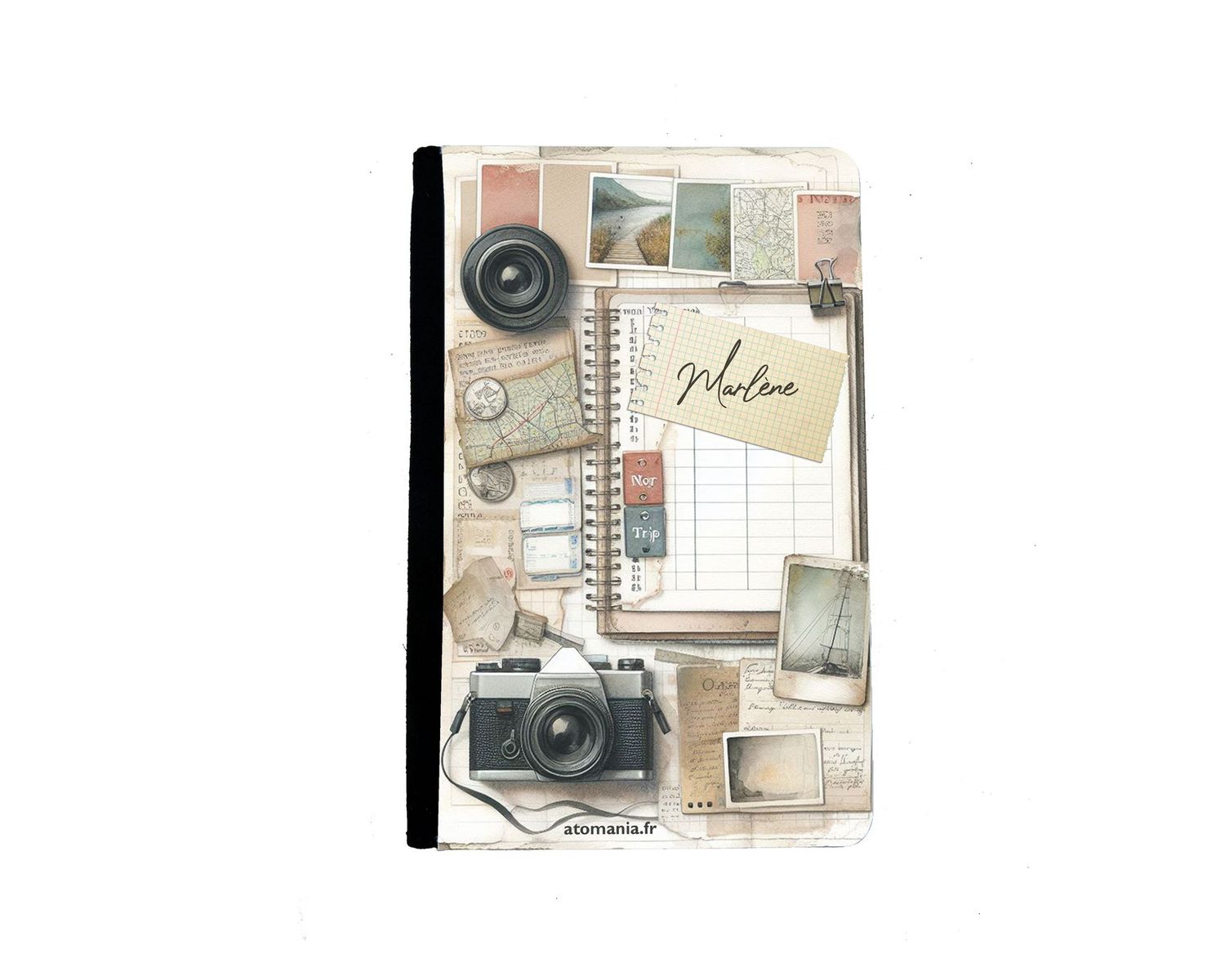 ? Étui de Passeport Personnalisable Atomania – Design Vintage ?