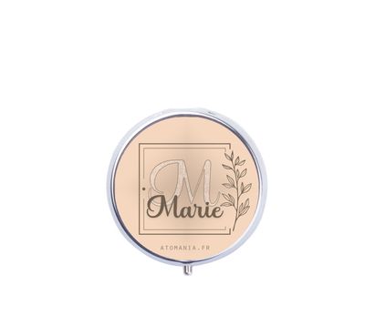 Pilulier Personnalisable Initiale - Beige | Élégance, Praticité & Fabrication Française ??