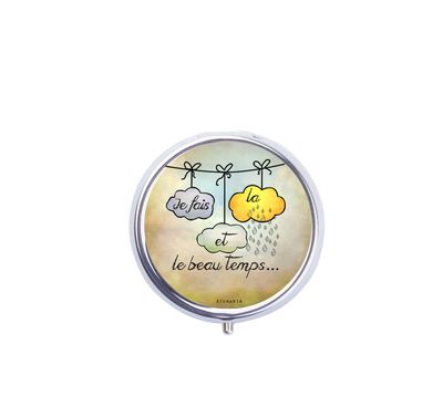 Pilulier « Je fais la pluie et le beau temps » – Un cadeau original et pratique, avec une touche de douceur !