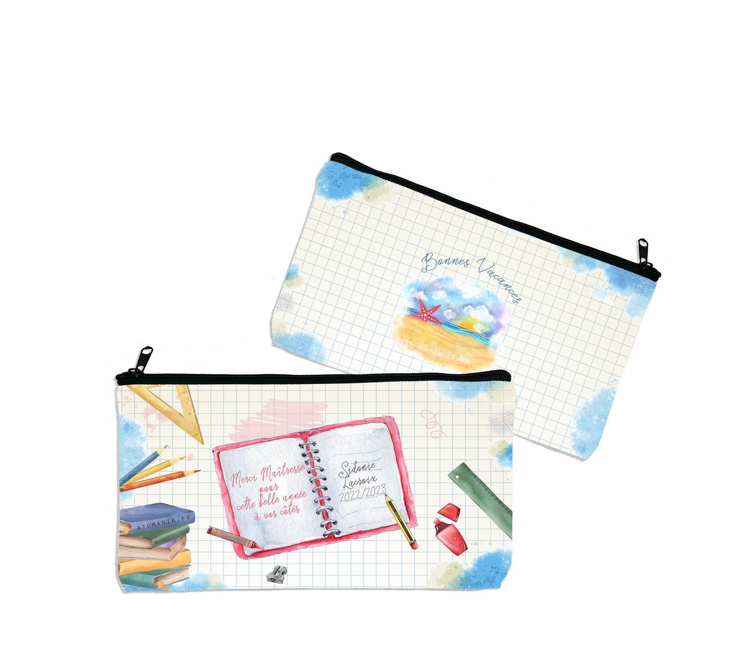 Trousse Personnalisable « Nuages » – Le Cadeau Parfait pour Remercier les Enseignants ??‍?