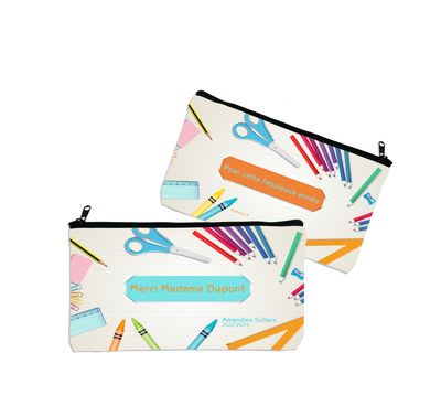 Trousse Personnalisable « Fournitures Colorées » – Le Cadeau Idéal pour Remercier les Enseignants ?✨