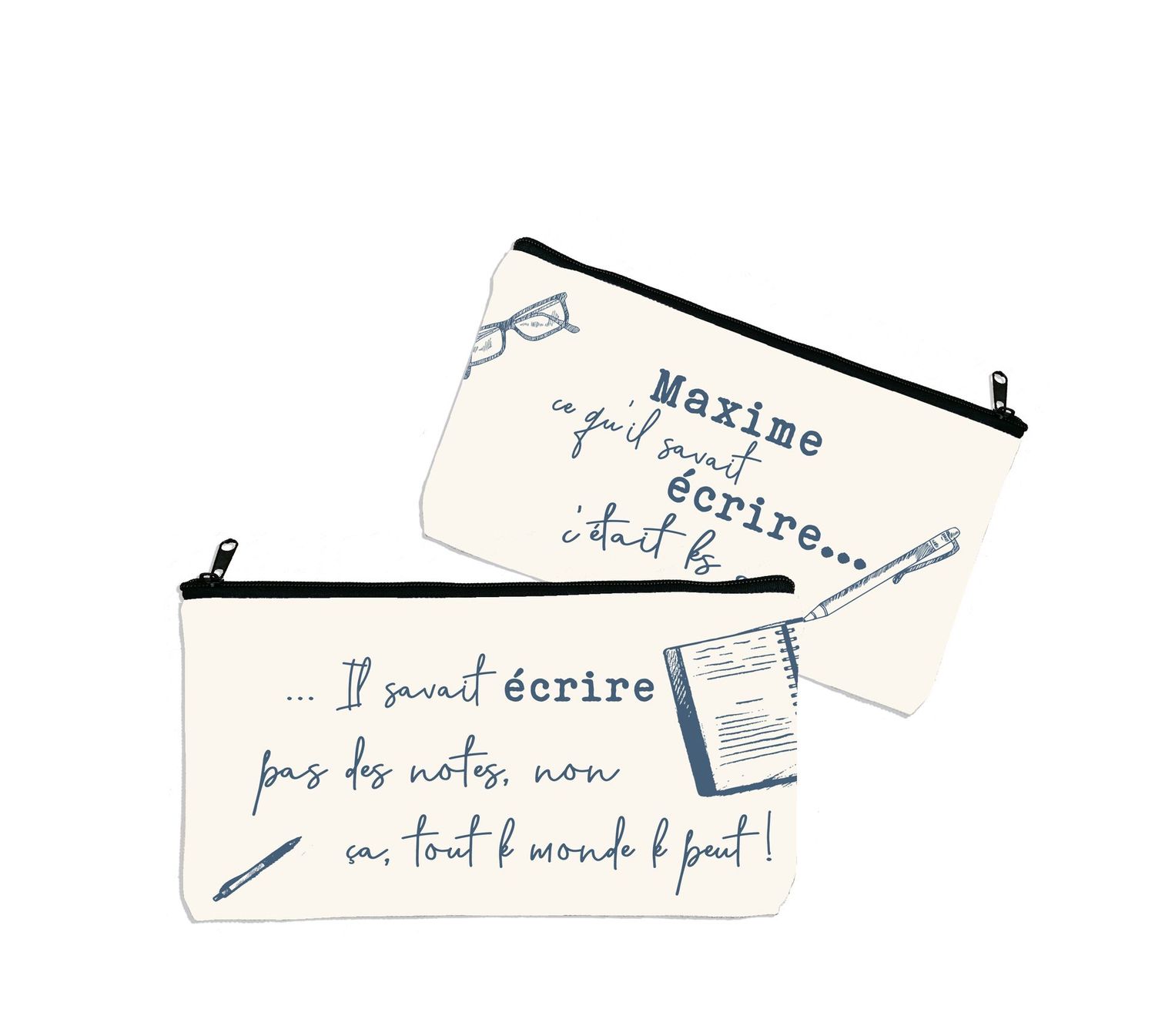 Trousse originale citation “Il savait écrire” – Cadeau personnalisé pour homme passionné d’écriture ?