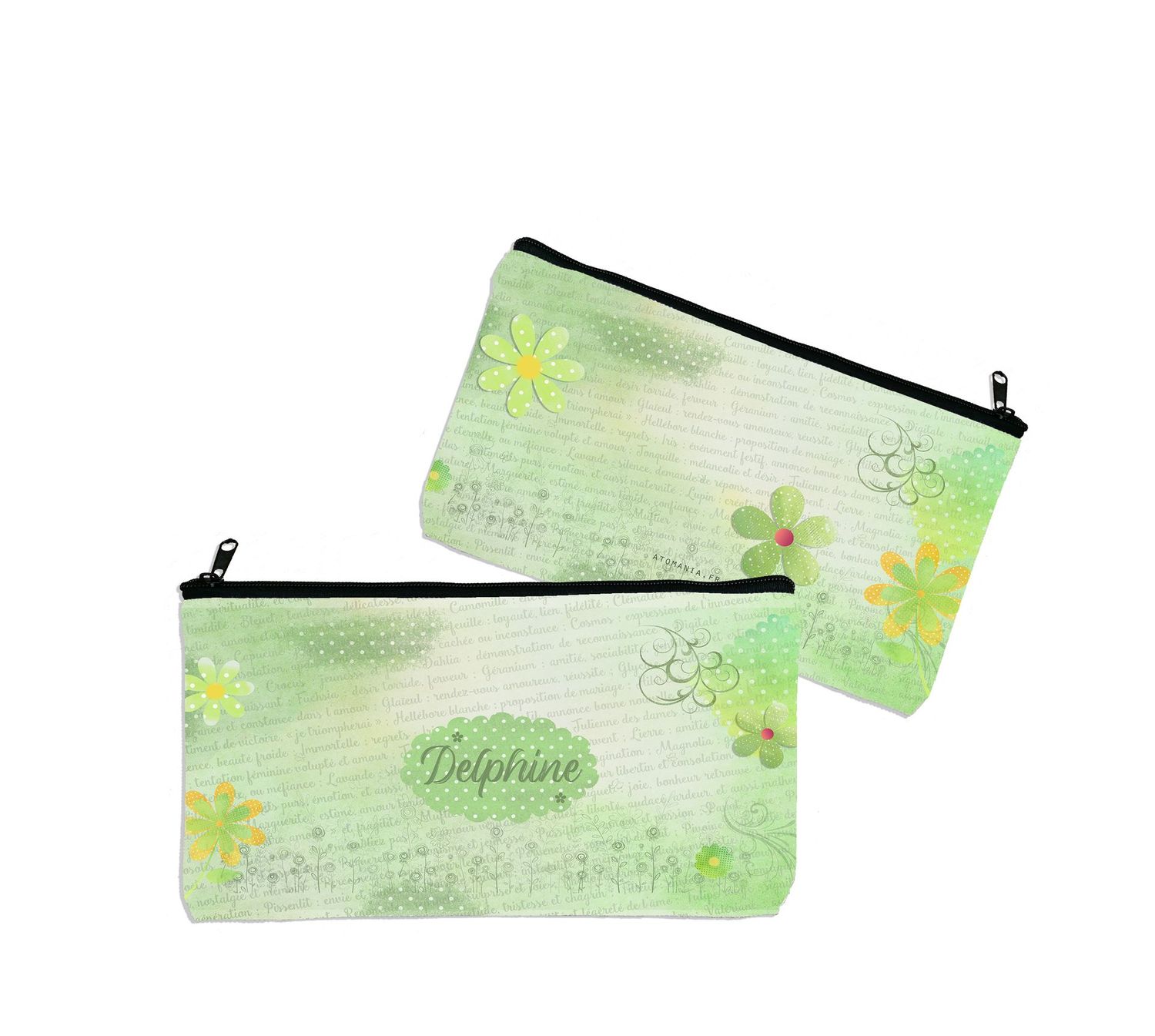 Trousse personnalisable “Le Langage des Fleurs” – Accessoire nature élégant – Cadeau artisanal fabriqué en France ?