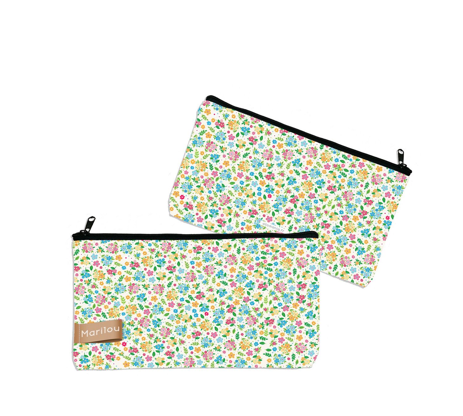 Trousse Personnalisable Atomania - Petites Fleurs Colorées ?