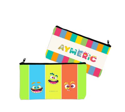 Trousse personnalisable enfant “Petits Monstres” – Accessoire scolaire fun et original ?