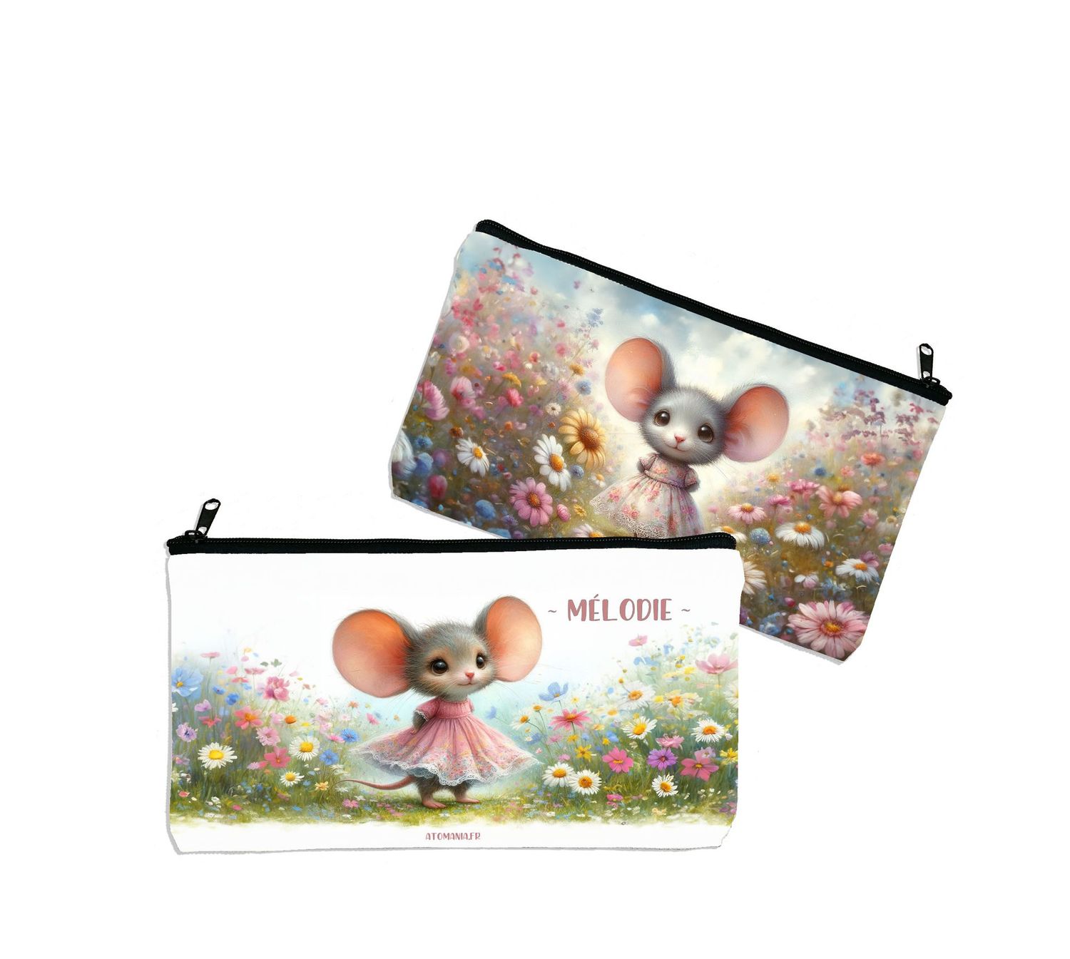 Trousse Personnalisée "Petite Souris" – Adorable et Pratique pour Petites Filles ??