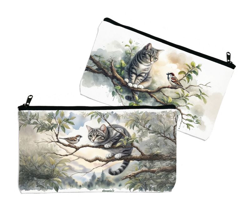 Trousse Le Chat Gris – L'Accessoire Félin Élégant et Pratique de Atomania ?✨