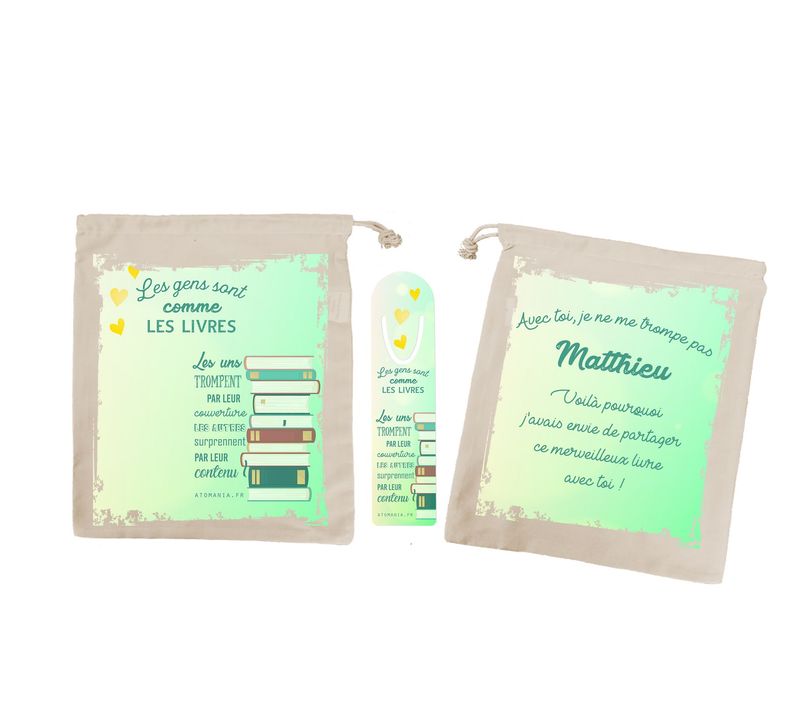 Sac à Livre Personnalisé + Marque-Page Atomania ? – Le Cadeau Idéal pour Partager une Lecture Inoubliable avec un(e) Ami(e) ?