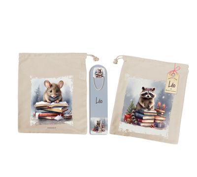 Sac à Livre Personnalisé & Marque-Pages "Design Enchanté" | Cadeau Magique pour Petits Lecteurs ?? | Atomania