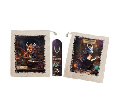 Sac à Livre et Marque-Pages Personnalisables, Magie des Dragons ? | Qualité Artisanale Atomania