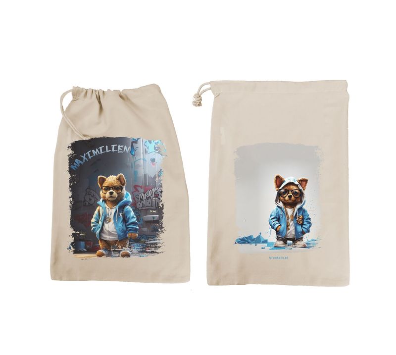 Sac Personnalisé Atomania "Mon Nounours" ?✨ – Toile Robuste & Fabrication Artisanale Française ??