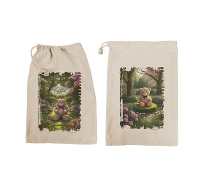 Sac Personnalisé Atomania « Des Nounours au Jardin » ?? – Design Enchanteur & Fabrication Artisanale Française ??
