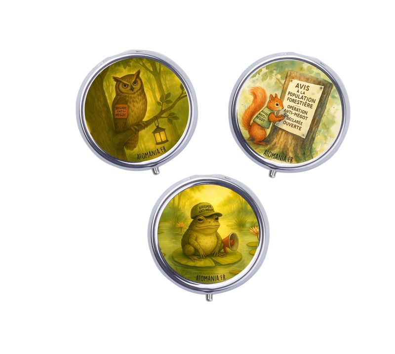 Lot de 3 cendriers de poche « Brigade Anti Mégots » ???️ – Idée cadeau originale & pratique pour fumeurs