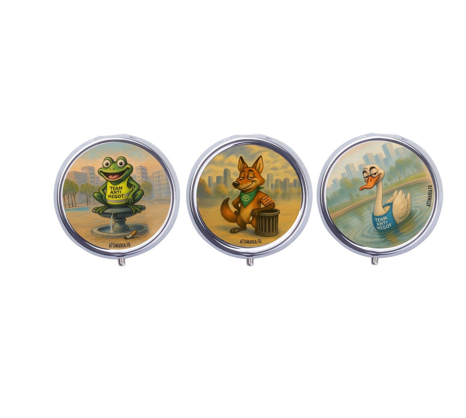 ? Lot de 3 Cendriers de Poche – Team Urbaine Anti-Mégots ???