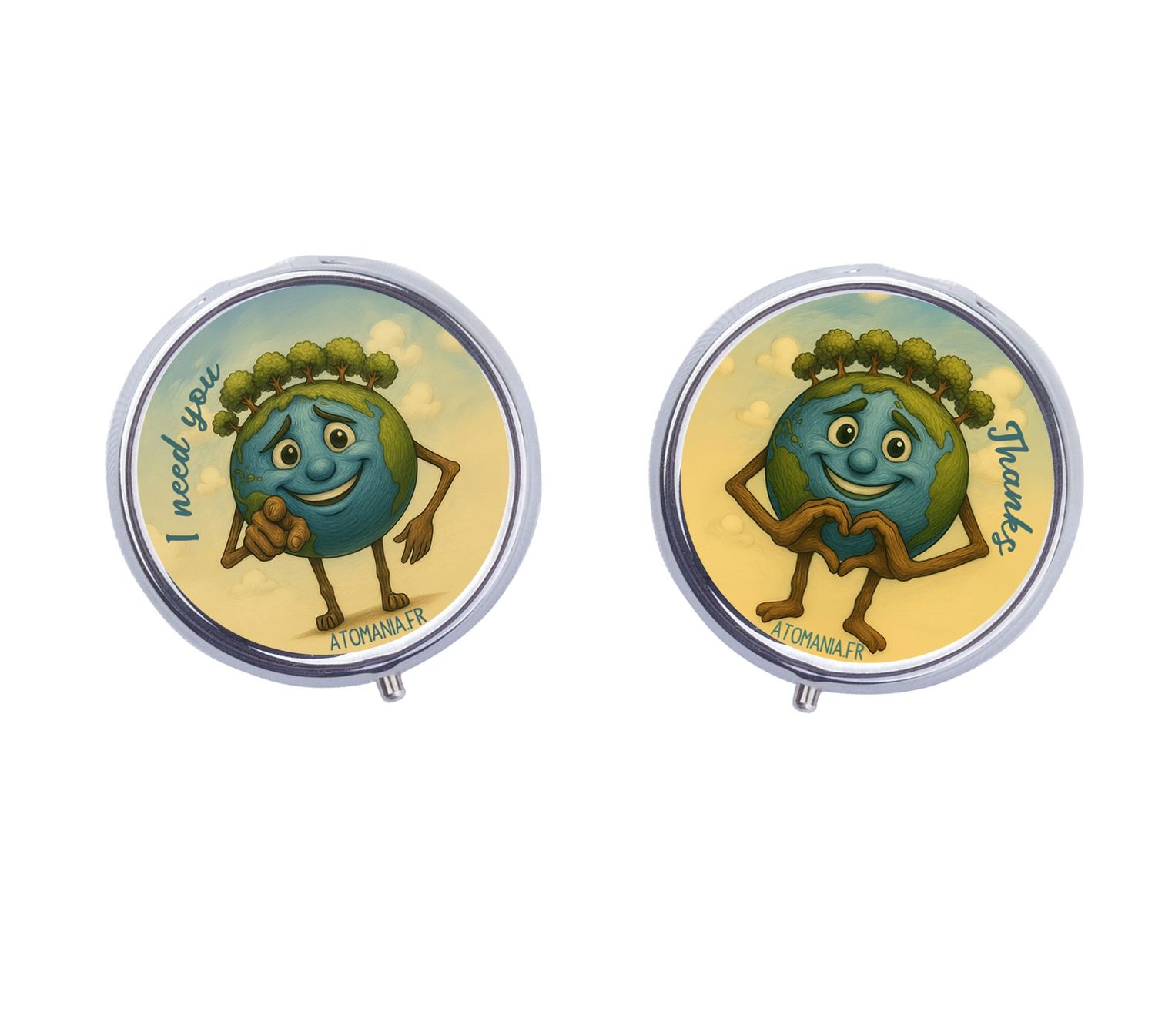 ? Lot de 2 Cendriers de Poche Écolos & Rigolos – « I Need You » & « Thanks » ♻️?
