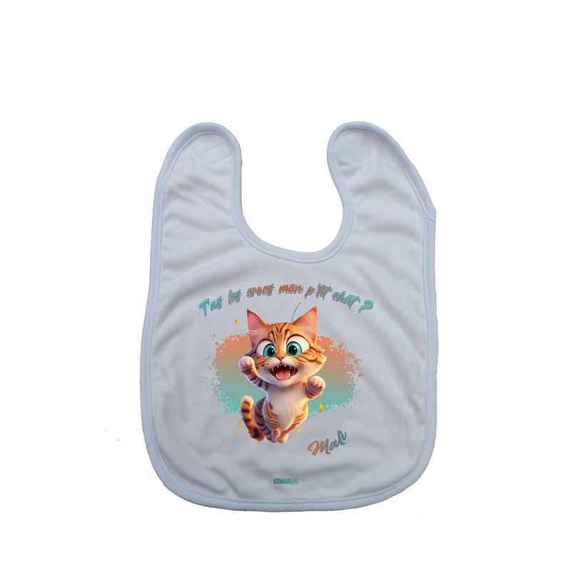Bavoir "T’as mes crocs mon p’tit chat !" - L'Accessoire Qui Fait Ronronner Bébé ! ?