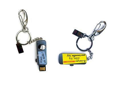 ? Clé USB Porte-clé 16 Go – « Il n’est pas nécessaire d’être fou pour travailler ici, mais ça aide ! » ?