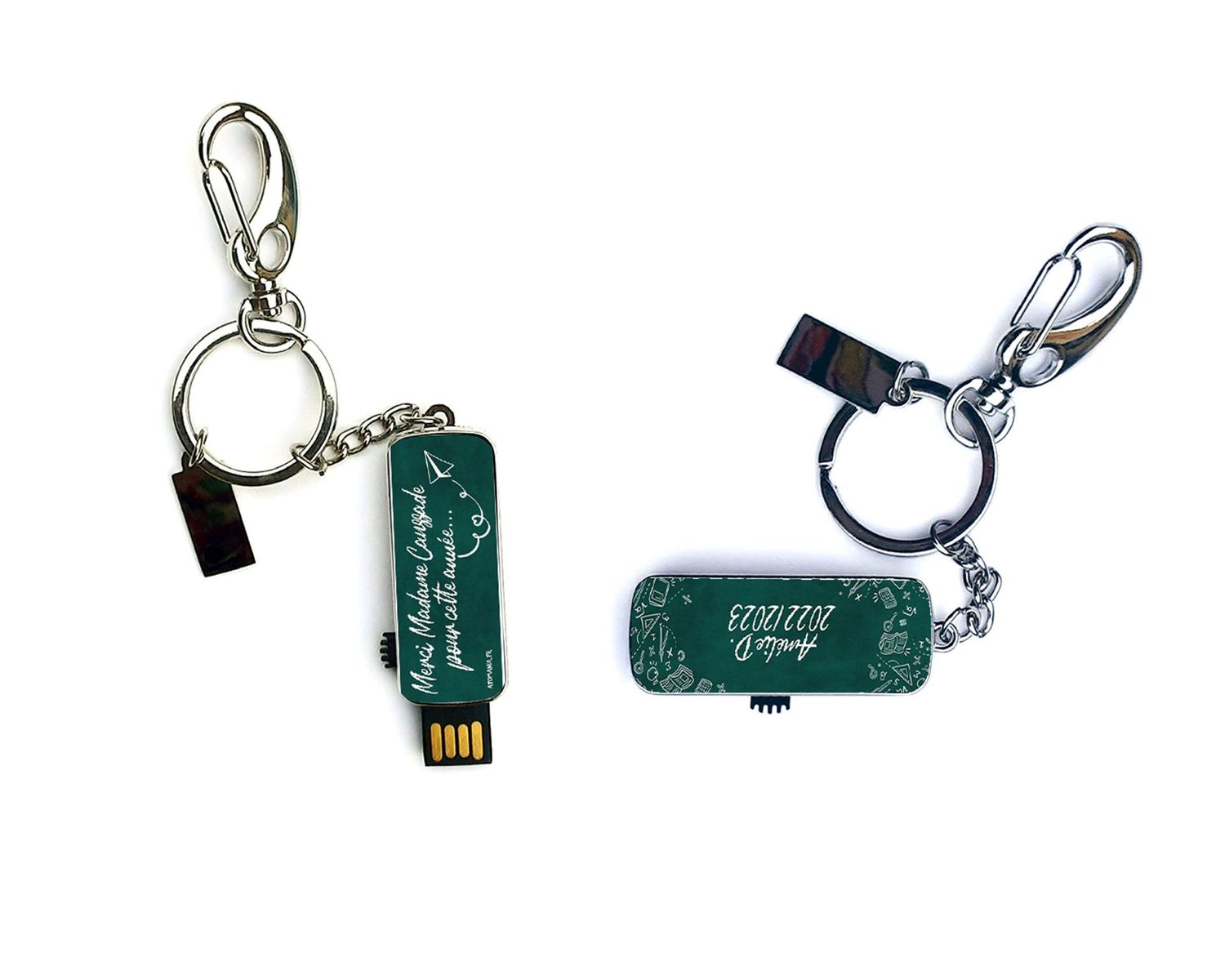 Clé USB Porte-clé personnalisable « Merci » – Le cadeau parfait pour les héros de l’école ! ?✏️