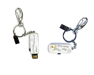 Clé USB Porte-clé personnalisable « Merci pour cette année » ✏️?