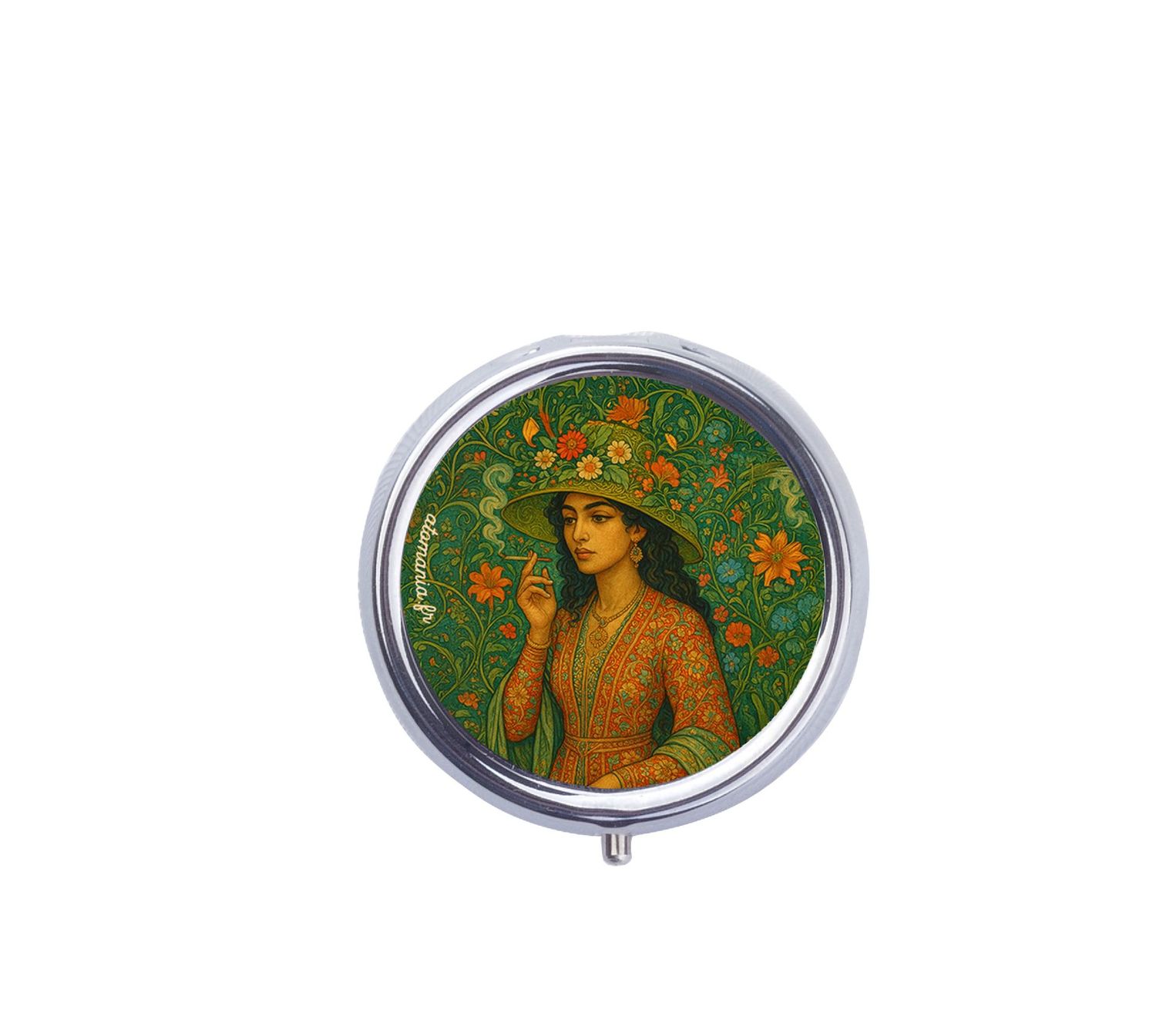 ? Cendrier de Poche Art Nouveau – Élégance & Couleurs d’Orient ?