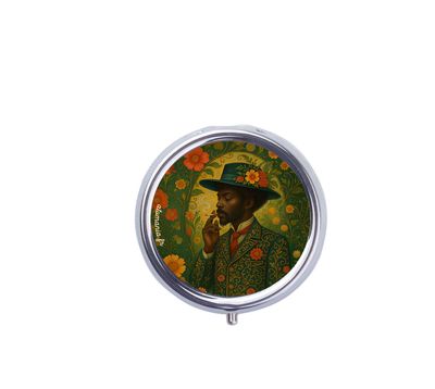? Cendrier de Poche Art Nouveau – Élégance Africaine Fleurie ?
