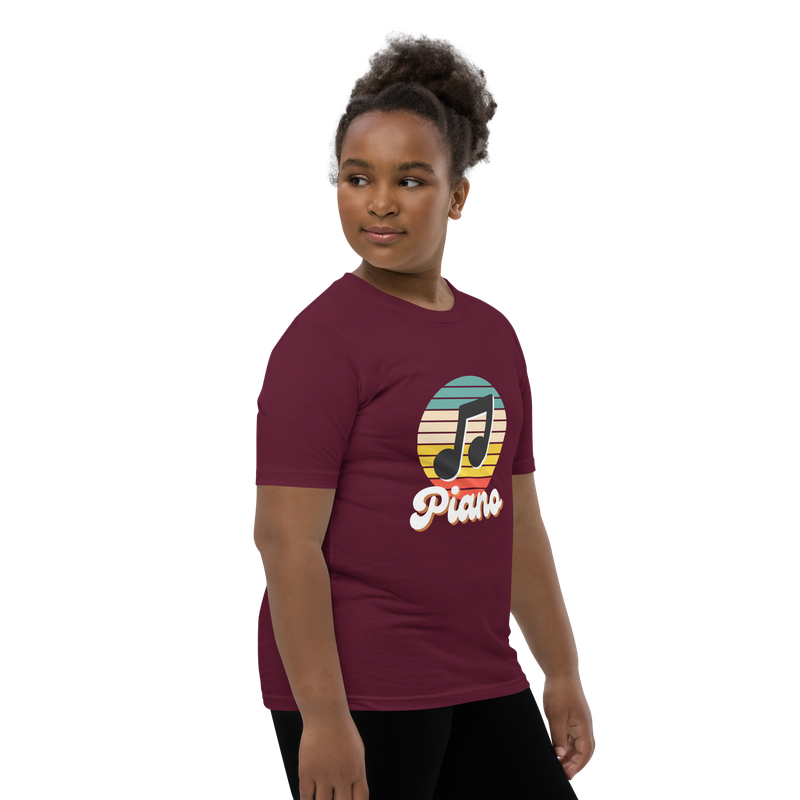 Retro Piano Kids Short Sleeve T-Shirt