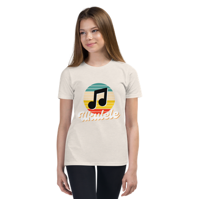 Retro Ukulele Kids Short Sleeve T-Shirt