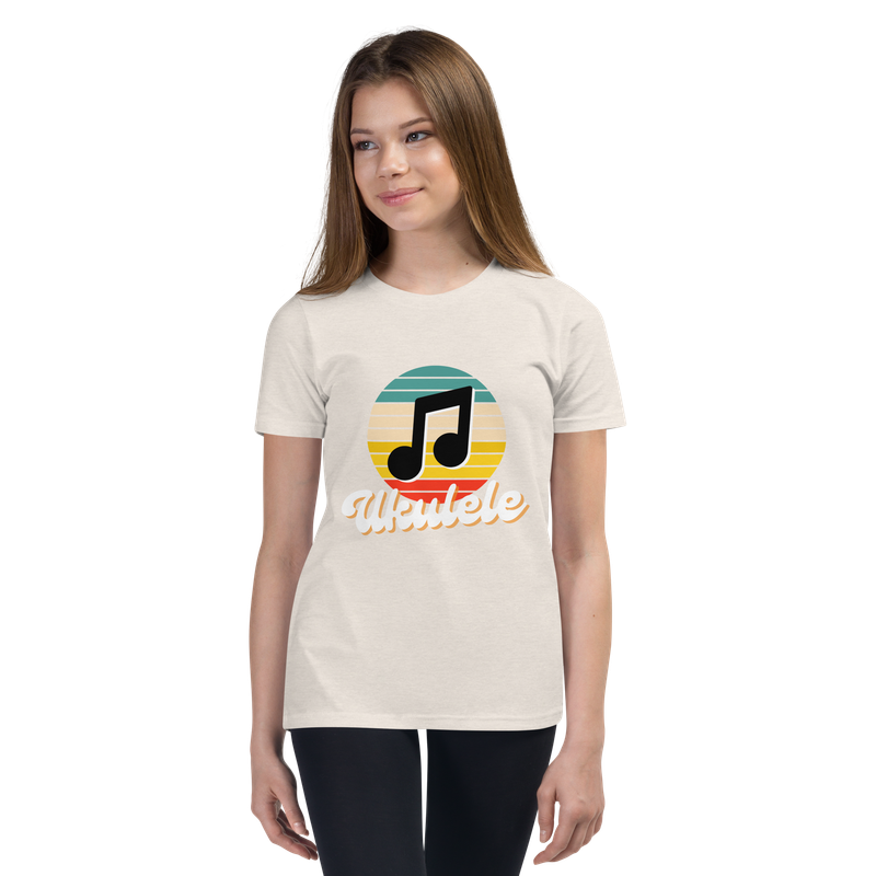 Retro Ukulele Kids Short Sleeve T-Shirt