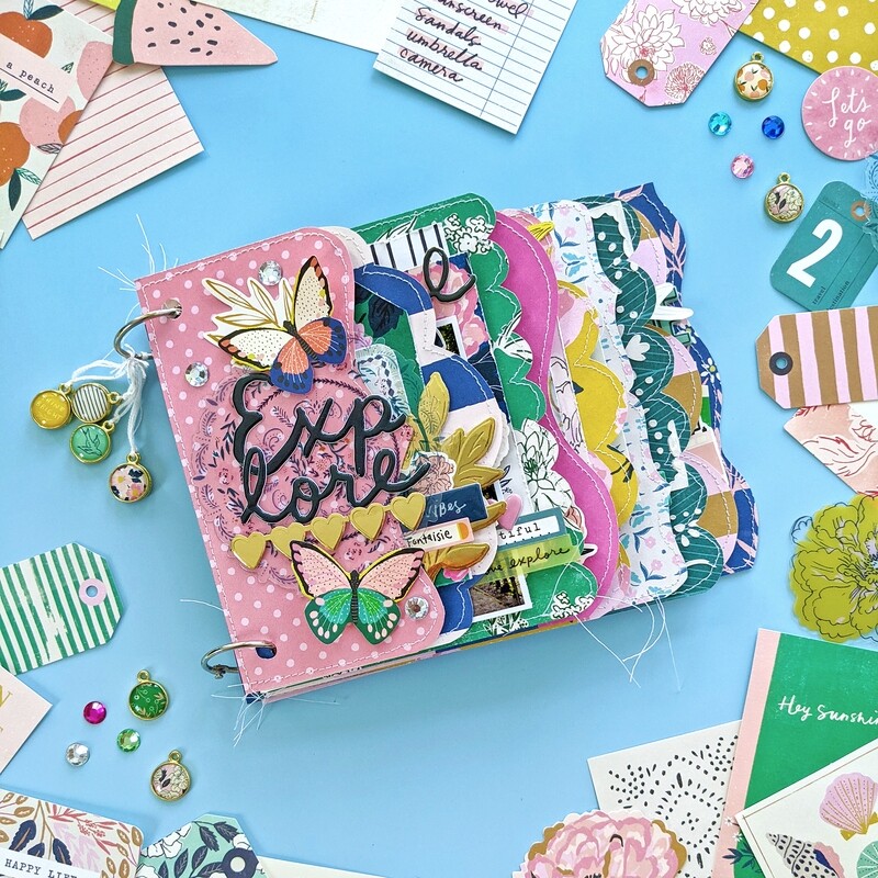 Mini Album Virtual Class: Scalloped Edge Waterfall
