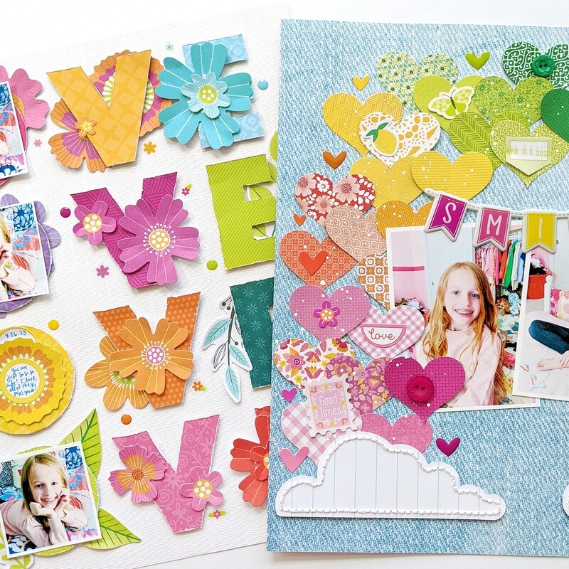Layouts Virtual Class: Rainbow of Hearts and Repeated Love