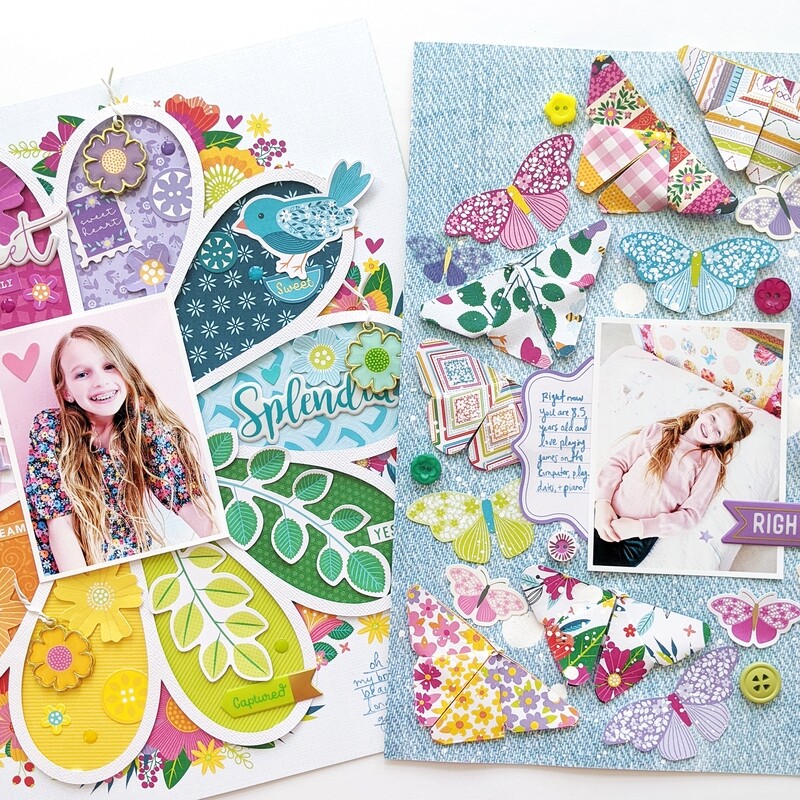 Layouts Virtual Class: Backed Flower Cut File &amp; Origami Butterflies