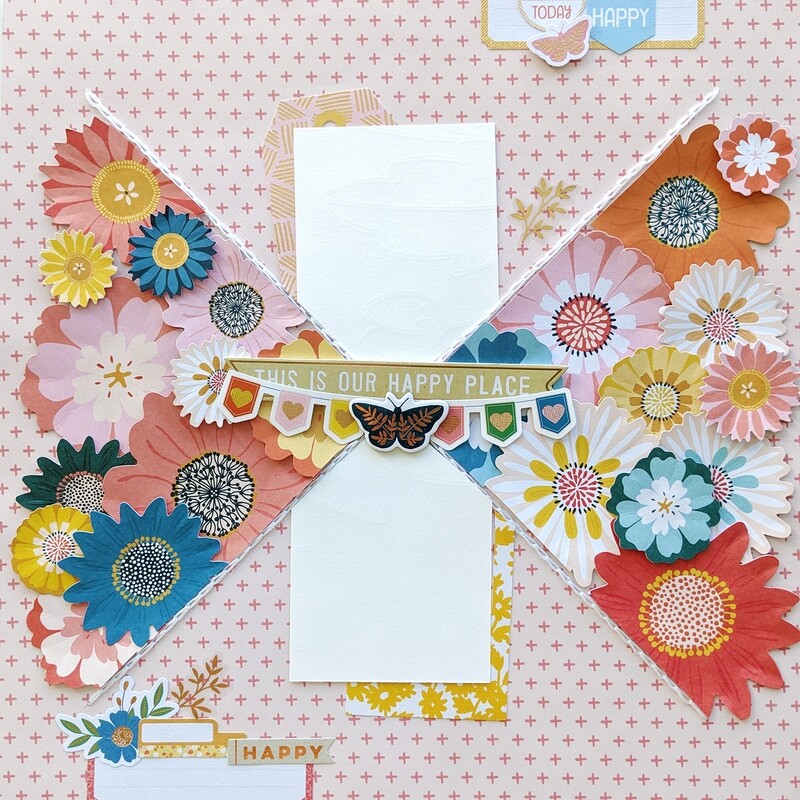 Pre-Made Flowers Layout by Paige Evans