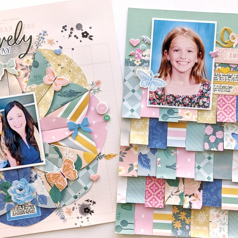 Layouts Virtual Class: Folded Flower &amp; Paper Strips