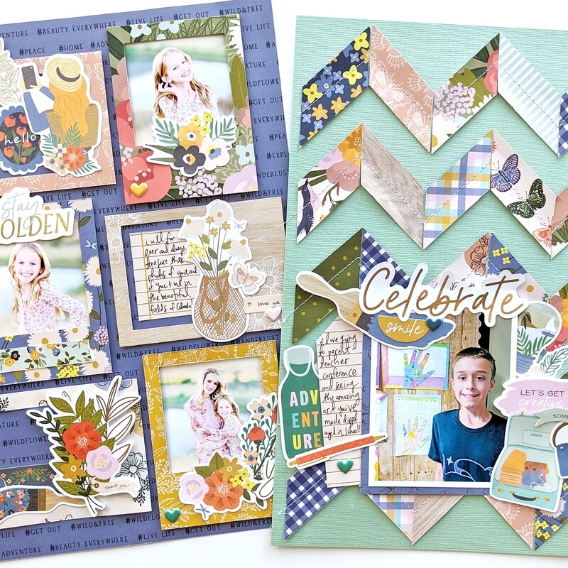 Layouts Virtual Class: Polaroid Frames &amp; Chevrons
