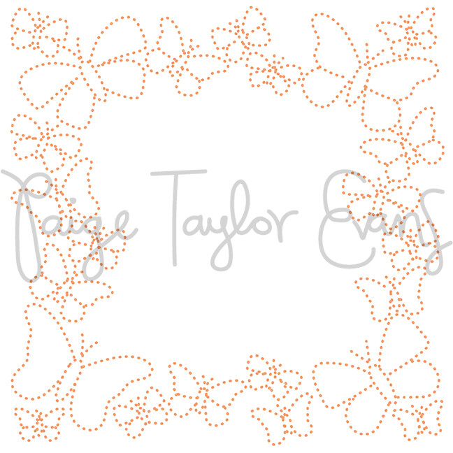 Butterfly Frame for Stitching Digital Cut File