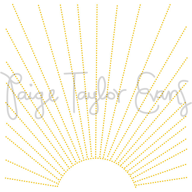 Sunset for Stitching Digital Cut File