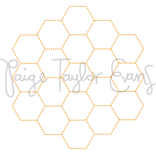 Honeycomb for Stitching Digital Cut File