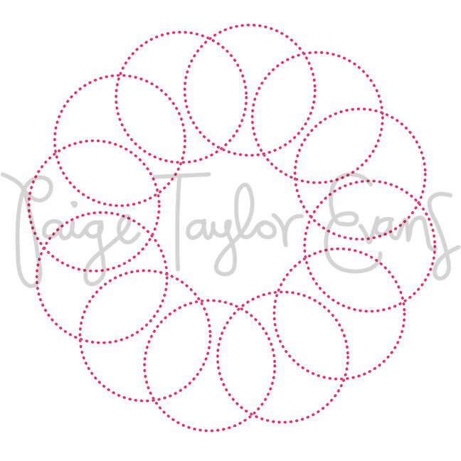 Circles Wreath for Stitching Digital Cut File