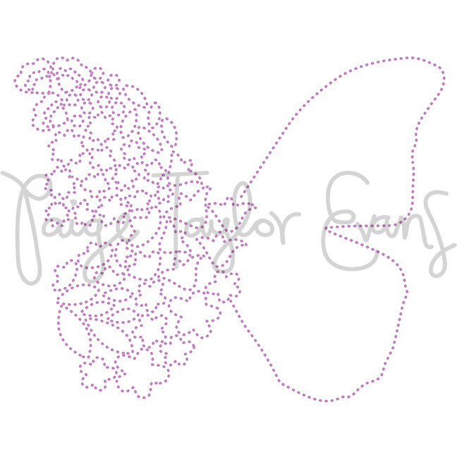 Floral Butterfly for Stitching Digital Cut File