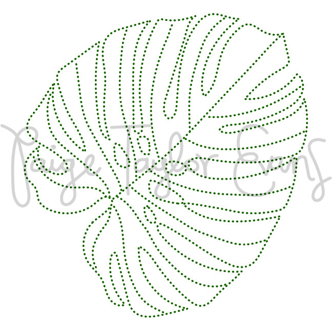 Monstera Leaf for Stitching Digital Cut File