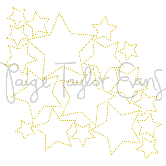 Stars for Stitching Digital Cut File