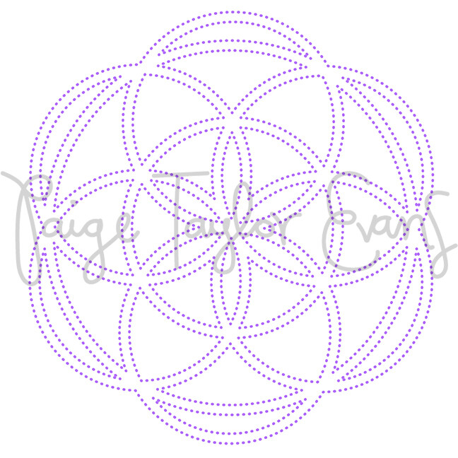 Geometric Flower for Stitching Digital Cut File