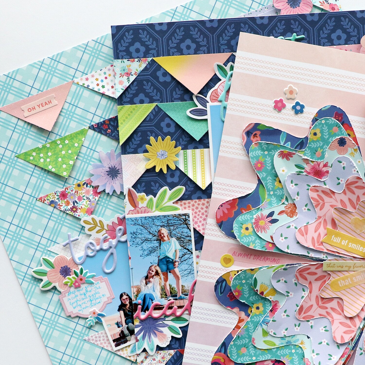 Layouts Virtual Class: Double Page Spread &amp; Layered Flower