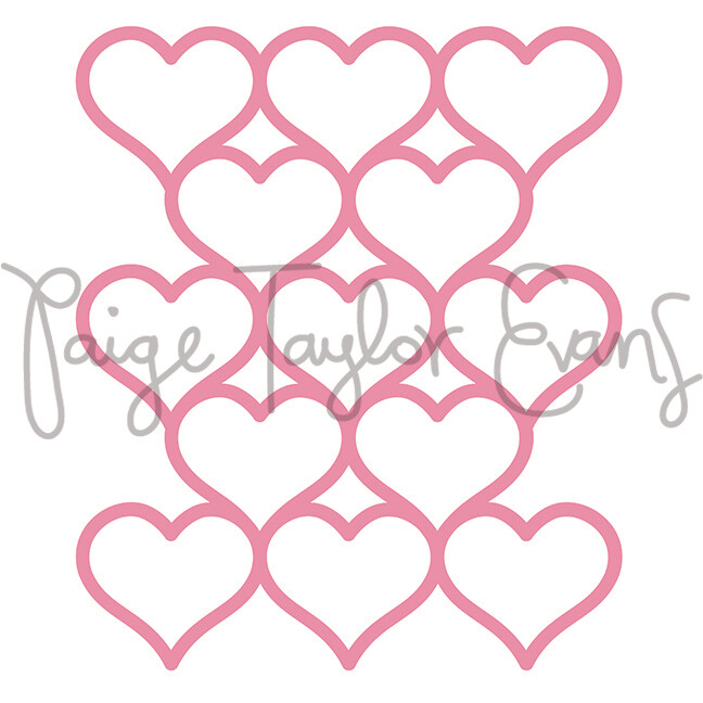 Hearts Background Digital Cut File