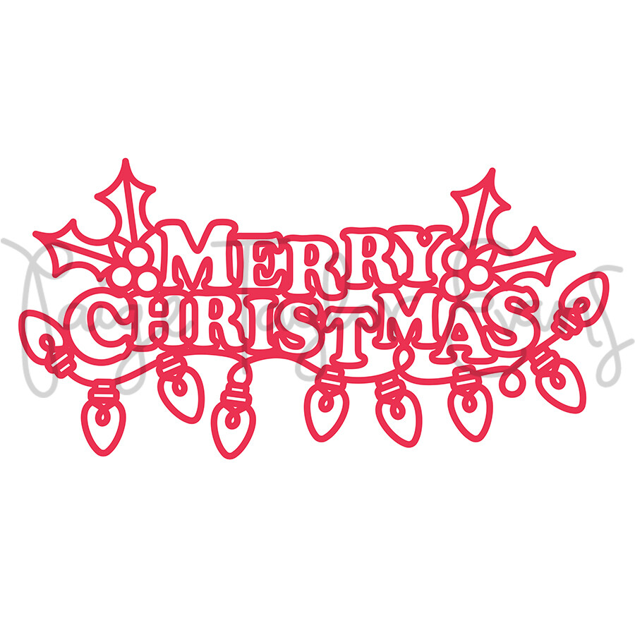 Merry Christmas Digital Cut File