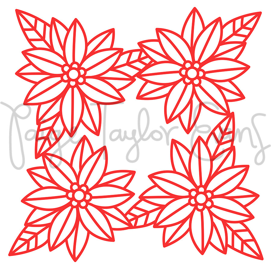 Poinsettias Digital Cut File