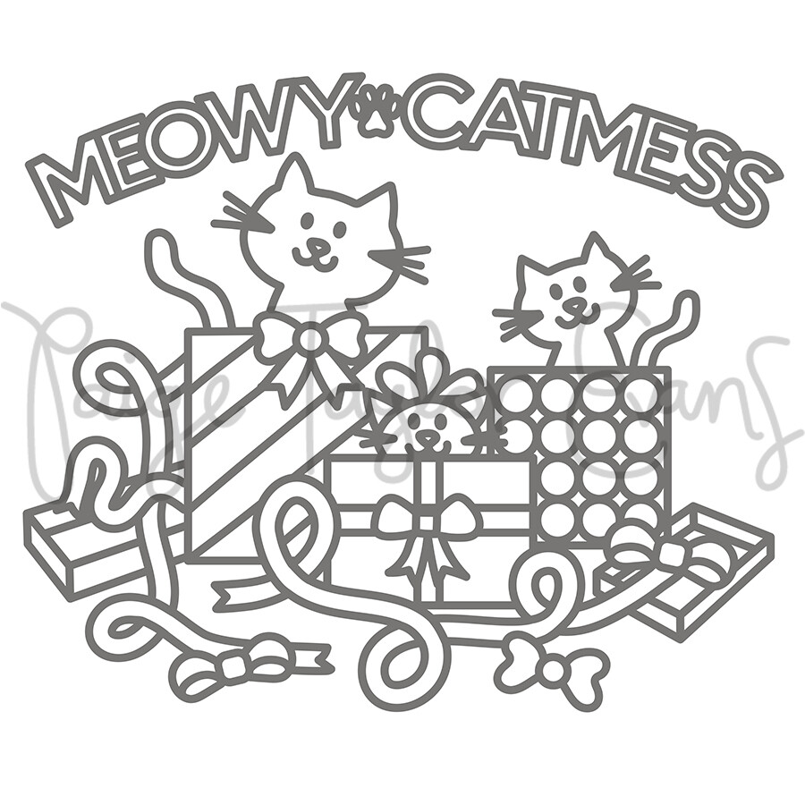 Meowy Catmess Digital Cut File