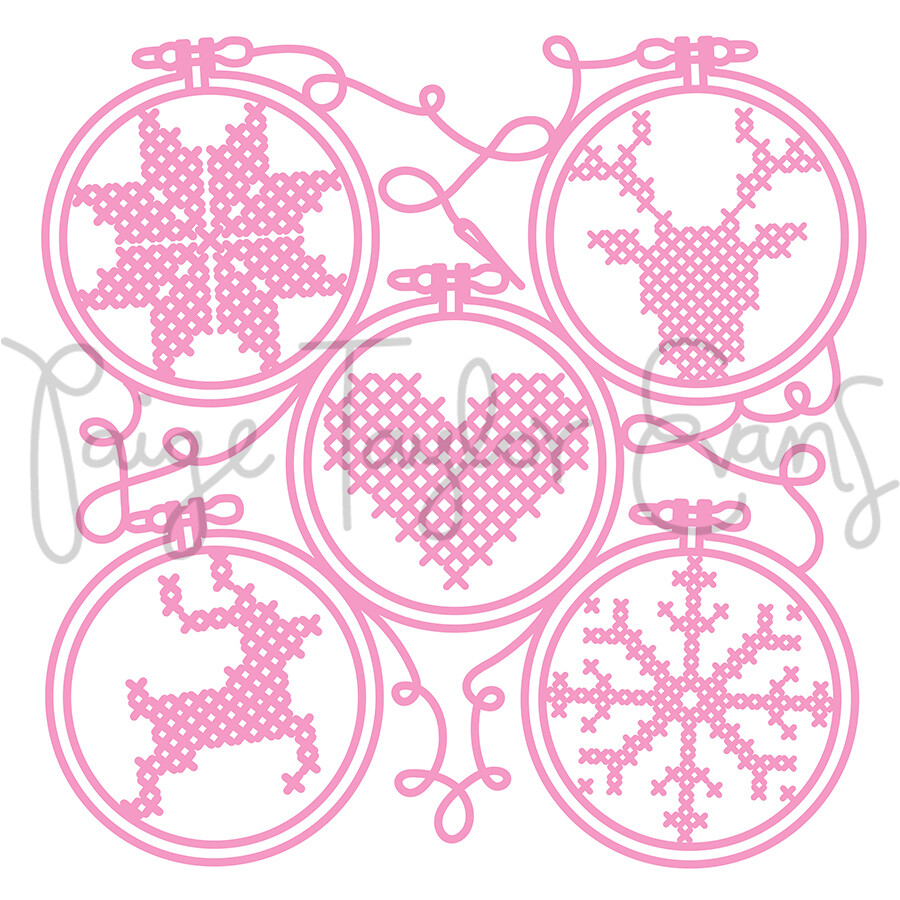 Embroidery Hoops Digital Cut File