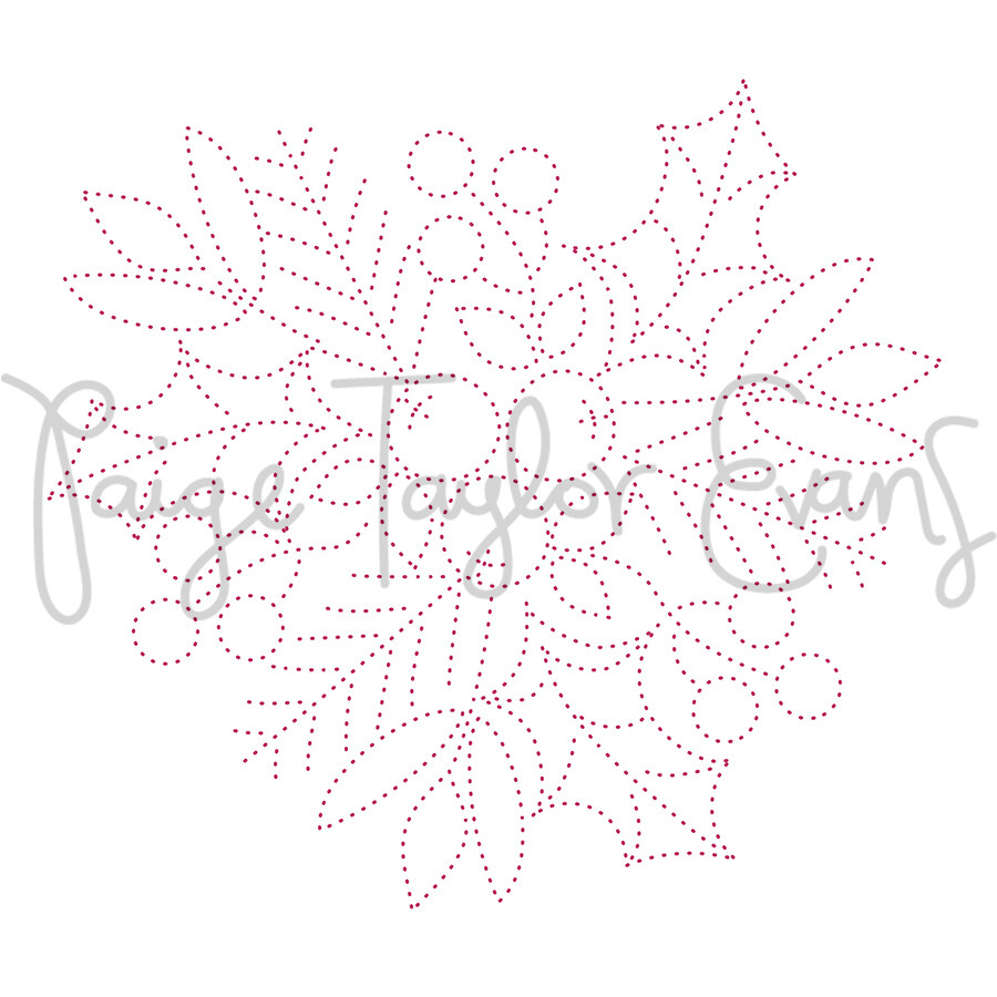 Holly for Stitching Digital Cut File