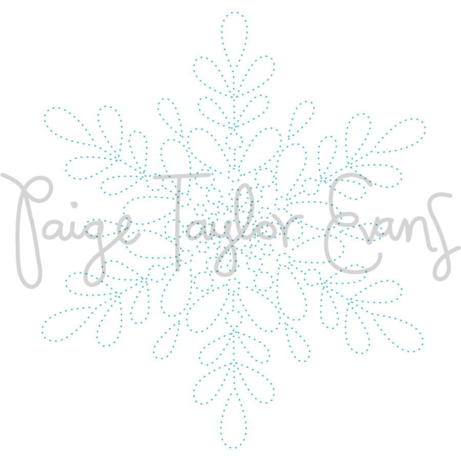 Snowflake for Stitching Digital Cut File